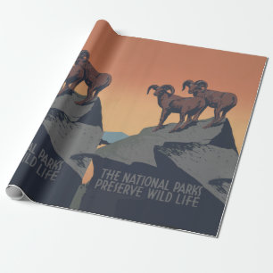 Dickhornschafe American West Wildlife Geschenkpapier