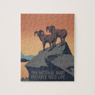 Dickhornschafe American West Wildlife Puzzle