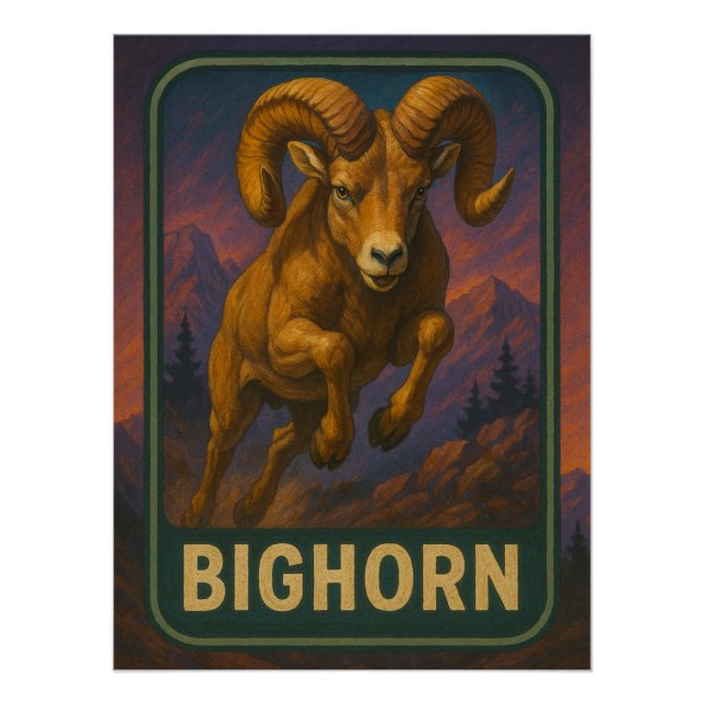 Dickhornschafposter Poster (Vorderseite)