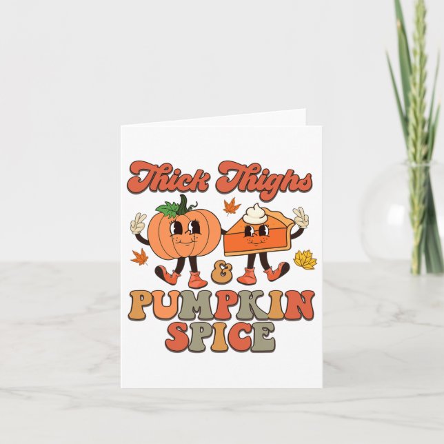 Dickige Oberschenkel und Pumpkiefer fallen Ernteda Karte (Vorderseite)
