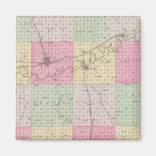 Dickinson Landkreis, Kansas Magnet (Vorne)