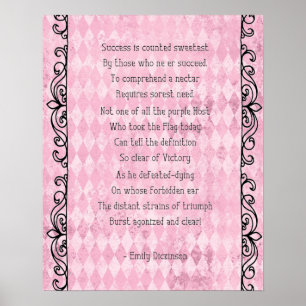 Dickinson's Erfolg Sweetest Poem Pink Poster