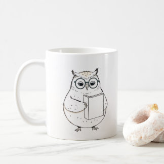 Dickliche Eulen-Bibliothekar-Tasse - Lustiges Bibl Kaffeetasse