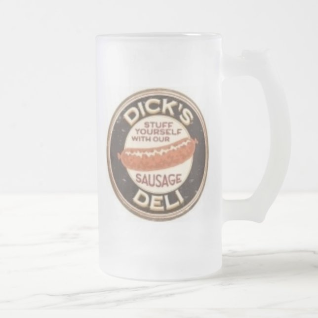 Dicks Feinkostgeschäft Mattglas Bierglas (Rechts)