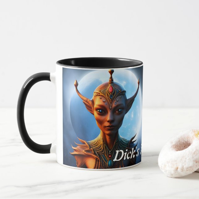 Dicks Morgentee Personalisiert anpassbar Tasse (Mit Donut)