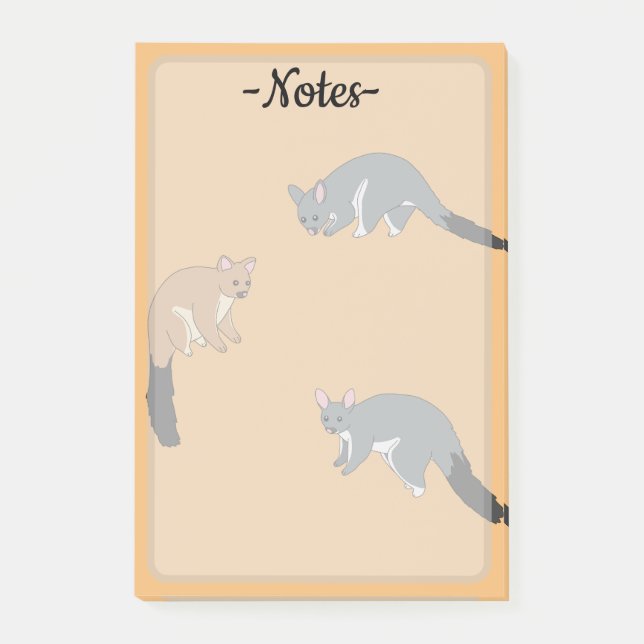 Dickschwanzpossums Post-it Klebezettel (Vorderseite)