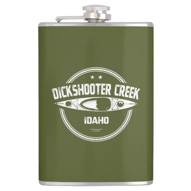Dickshooter Creek Idaho Kayaking Flachmann (Vorderseite)