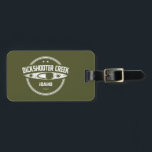 Dickshooter Creek Idaho Kayaking Gepäckanhänger<br><div class="desc">Die Dickshooter-Creek beginnt westlich von Dickshooter, Idaho, und fließt nach Süden und schneidet eine schmale, tiefe Schlucht durch die hügelige Plateau-Landschaft, bis sie sich in Deep Creek einfügt. Das Wasser des Dickshooters fließt bis zum Spätherbst bis in den Frühsommer und verlasse sich hinter nur abgeschiedenen Becken im Schottergeflecht. Diese Schlucht...</div>