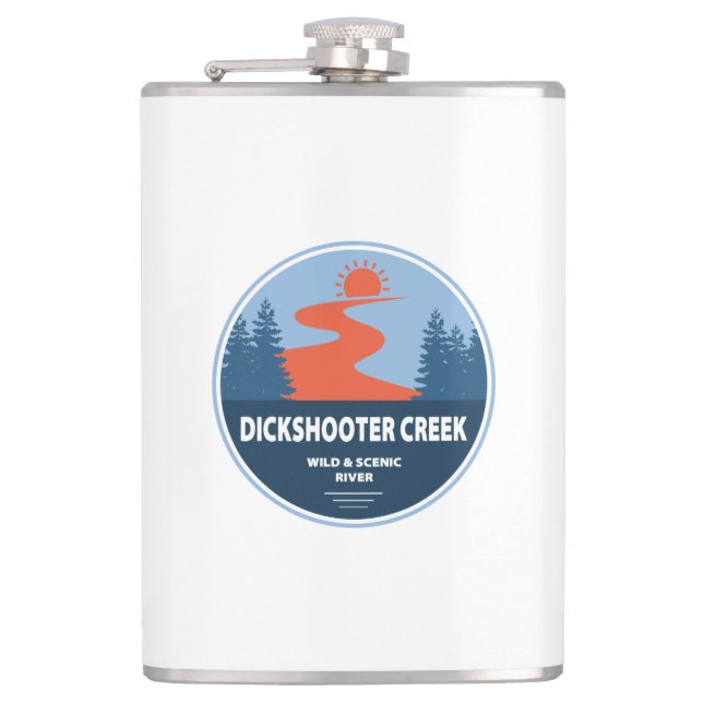 Dickshooter Creek Wild und Landschaftlicher Fluss  Flachmann (Vorderseite)