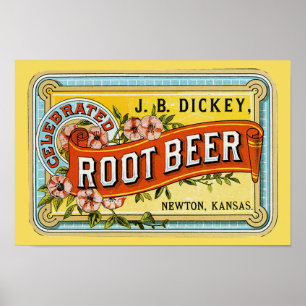 Dickys Vintage Root Beer Ad - Print Poster