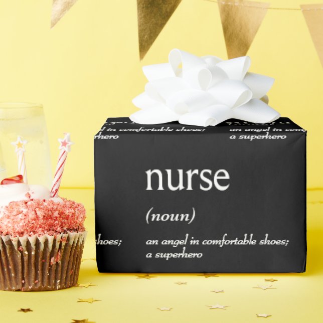 Dictionary Definition of a NURSE Geschenkpapier (Geburtstagsparty)