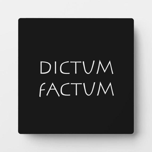 Dictum factum fotoplatte (Vorderseite)
