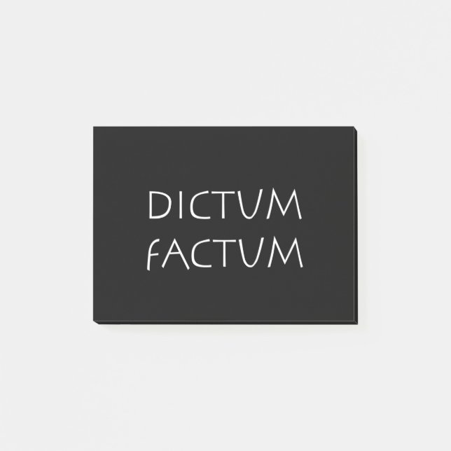 Dictum factum post-it klebezettel (Vorderseite)