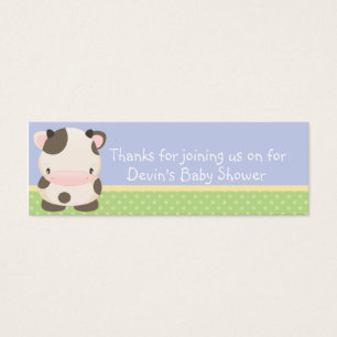 Diddles Farm moo-Cow Baby Shower Gevor Tag B