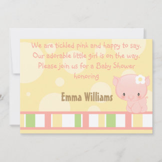 Diddles Farm Pig Babydusche Einladung