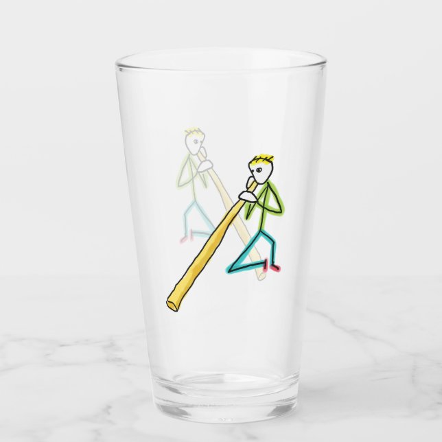 Didgeridoo Stickman Glas (Vorderseite)