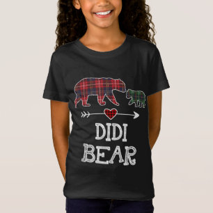 Didi Bear Christmas Pajama Red Kariert Buffalo Fam T-Shirt