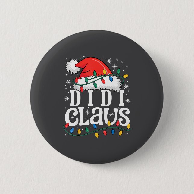 Didi Claus Funny Xmas Christmas Grandma Holiday St Button (Vorderseite)