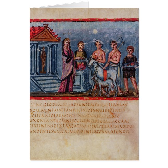 Dido, der ein Opfer, von Vergilius Vaticanus (Vorne)