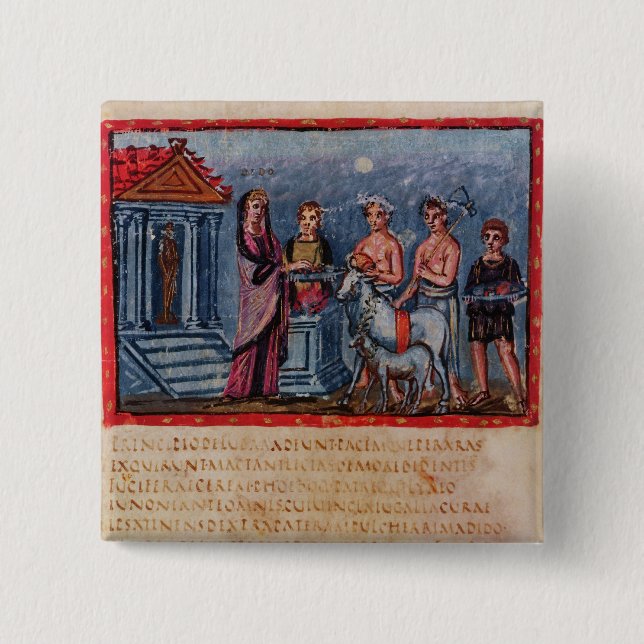 Dido, der ein Opfer, von Vergilius Vaticanus Button (Vorderseite)