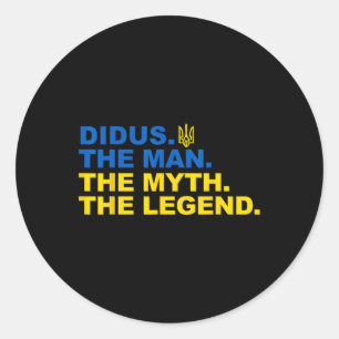 Didus Stolz Ukrainischer Opa Vatertag Trident Runder Aufkleber