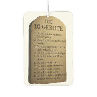 Die 10 Gebote Autolufterfrischer
