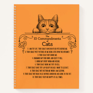 Die 10 Gebote von Cats Funny Notizbuch