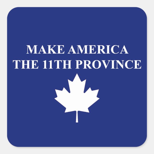 Die 11. Provinz Amerika Quadratischer Aufkleber (Vorderseite)