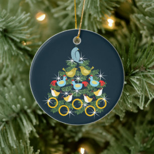 die 12 Weihnachtstage Keramik Ornament