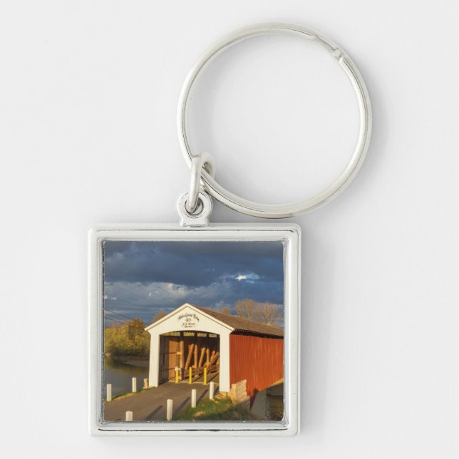 Die 1875 erbaute Medora überdachte Brücke Schlüsselanhänger (Vorne)