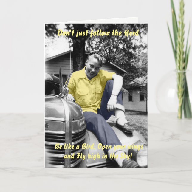 Die 1940er Jahre ermutigen anders sein freies Foto Karte (Vorderseite)