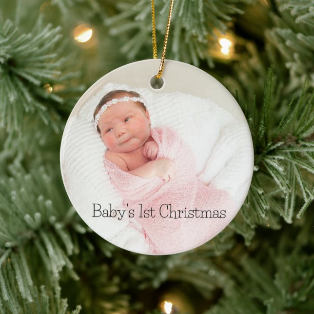 Die 1. Weihnachtsdekoration des Baby's Keramik Ornament (Baum)