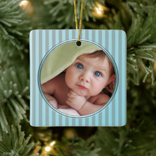 Die 1. Weihnachtsdekoration des Babys Keramikornament