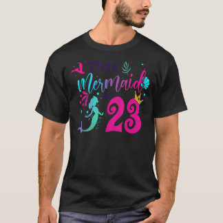 Die 23. Geburtstagsmermaid ist für Mädchen im Alte T-Shirt