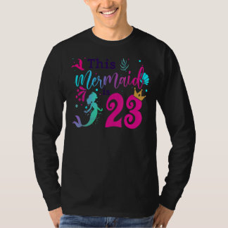 Die 23. Geburtstagsmermaid ist für Mädchen im Alte T-Shirt