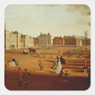 Die 2. Wachen auf der Parade bei den Pferdewächter Quadratischer Aufkleber