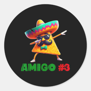 Die 3 Drei Amigos Cinco De Mayo Amigo #3 Gruppe Ma Runder Aufkleber