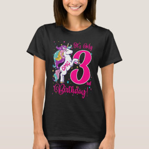 Die 3-Geburtstage-Einhorn-Outfits für Kleinkinderm T-Shirt
