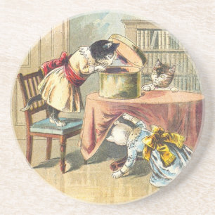 Die 3 kleinen Kätzchen: Suchen nach den Getränkeuntersetzer