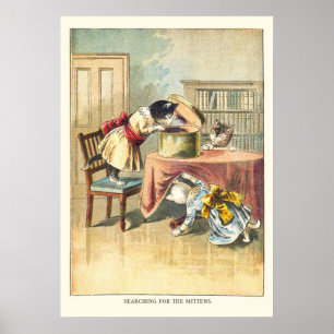 Die 3 kleinen Kätzchen suchen nach den Mitten Poster