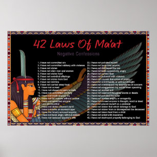 Die 42 Gesetze des Maat - Negative Confessions Pos Poster