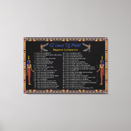 Die 42 Gesetze von Maat - Negative Geständnisse Leinwanddruck