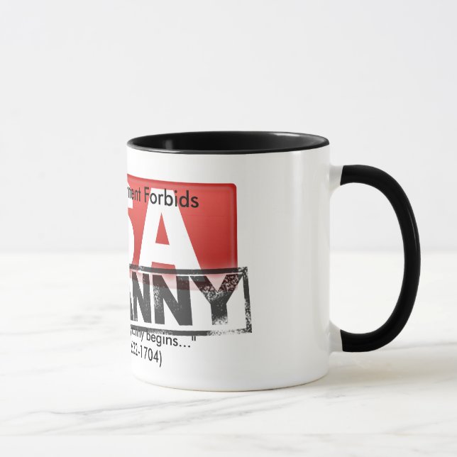 Die 4. Änderung verbietet TSA Tyrannei-Tasse Tasse (Rechts)