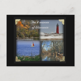 Die 4 Jahreszeiten von Wisconsin Postkarte