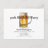 Die 50. Geburtstagsparty des Bier-Entwurfs