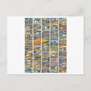 Die 50 Staaten von Amerika Postkarte