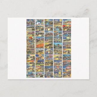 Die 50 Staaten von Amerika Postkarte