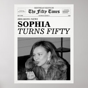 Die 50. Zeitung zum 50. Geburtstag Poster