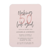 Die 50 zum Geburtstag eines gürtnisch rosa Glitzer