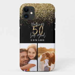 Die 50 zum Geburtstag eines guten schwarzen golden Case-Mate iPhone Hülle